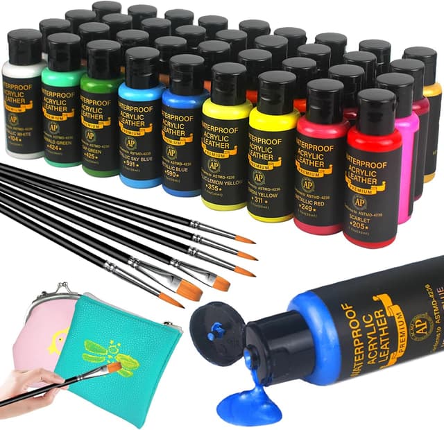 Imagen de Colorful Acryl-Lederfarben-Set 36 Farben en OfertitasTOP
