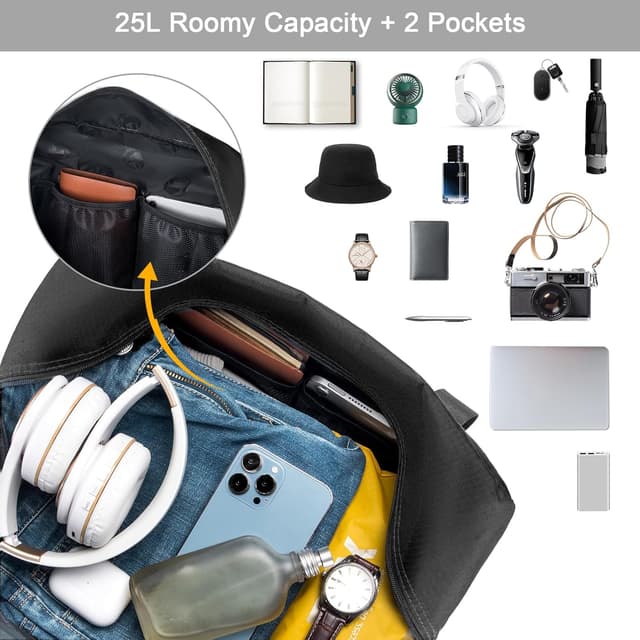 Detalle 2 de BAGZY Wizz Air Cabin Bag 40x30x20 underseat foldable travel duffel holdall (25L)