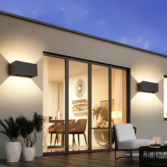 Thumbnail 6 de Wisdom Line 25W Lampada a parete LED IP65 con angolo regolabile 120° 3000K (alluminio nero) per interno ed esterno