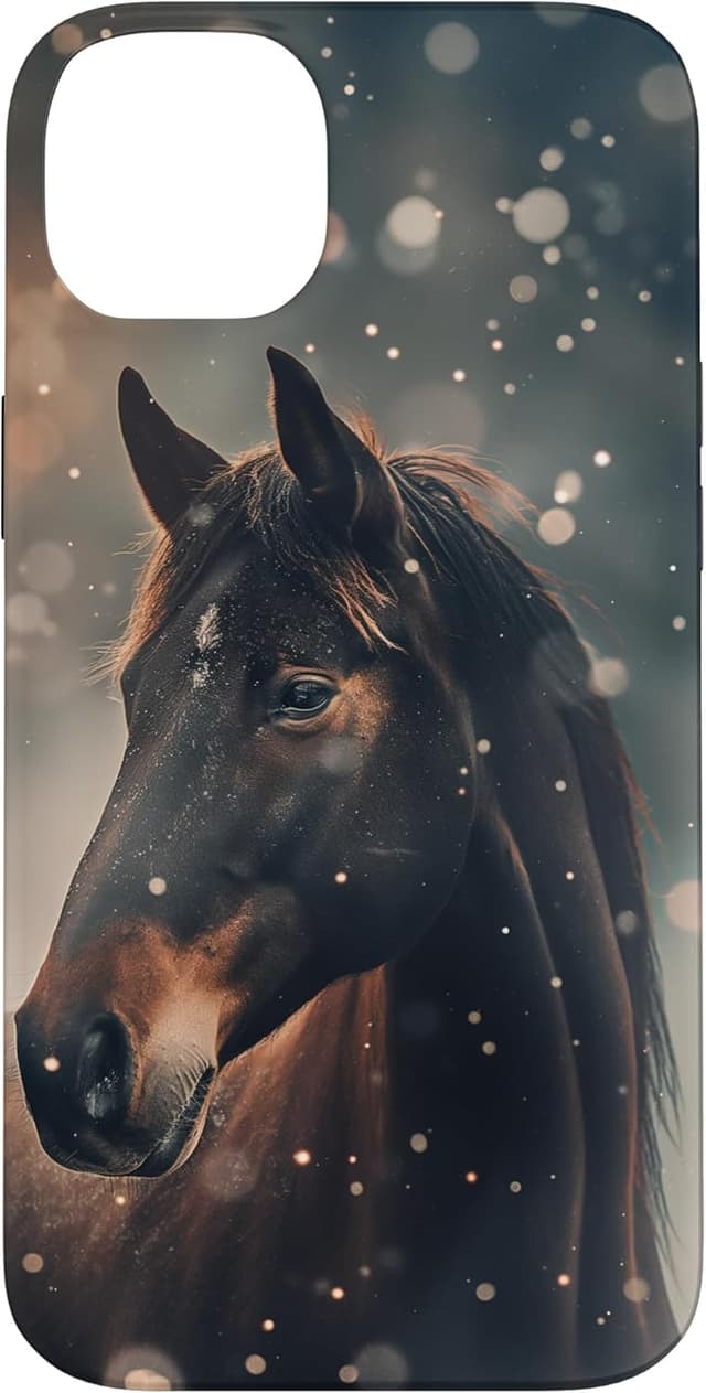 Detalle de Coque iPhone 14 Plus en polycarbonate avec motif flocons de neige pour filles et cavaliers