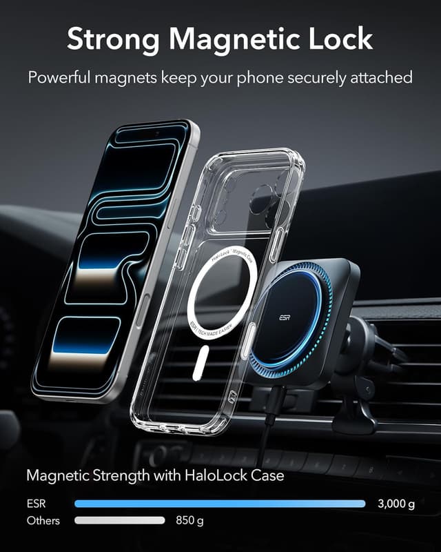 Thumbnail 4 de ESR MagSafe Car Mount Charger with CryoBoost 15W