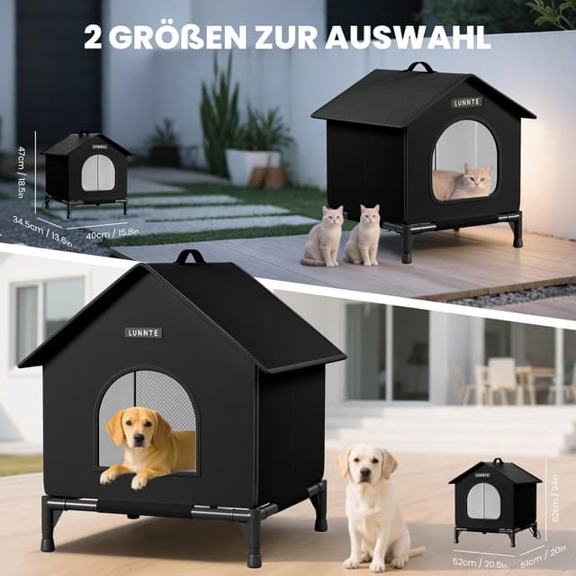 Thumbnail 6 de LUNNTE Outdoor Katzenhaus 34x40x47 cm