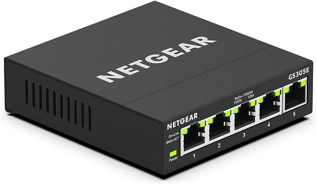 Detalle de NETGEAR Switch Ethernet Plus 5 porte GS305E Smart Managed Plus con VLAN e QoS