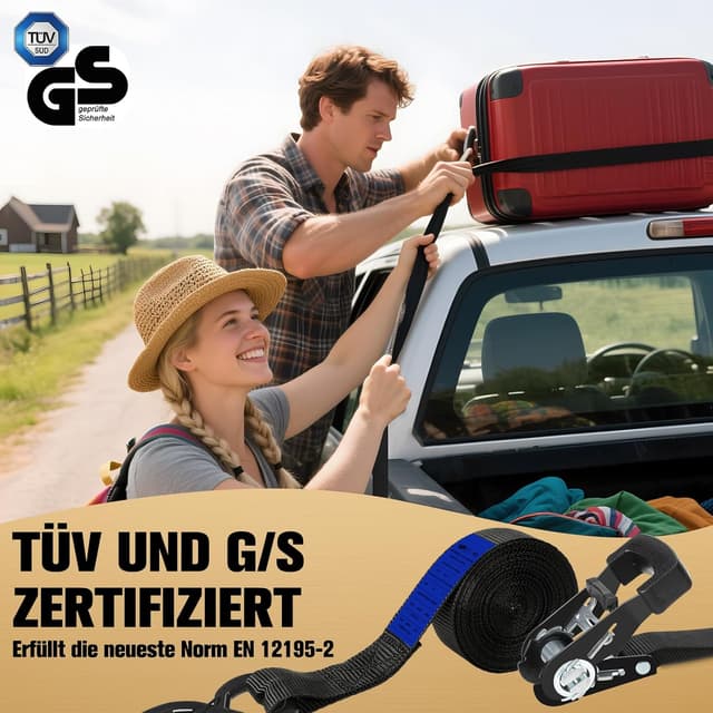 Thumbnail 1 de IAZZCO Spanngurte mit Ratsche 6M x 25MM