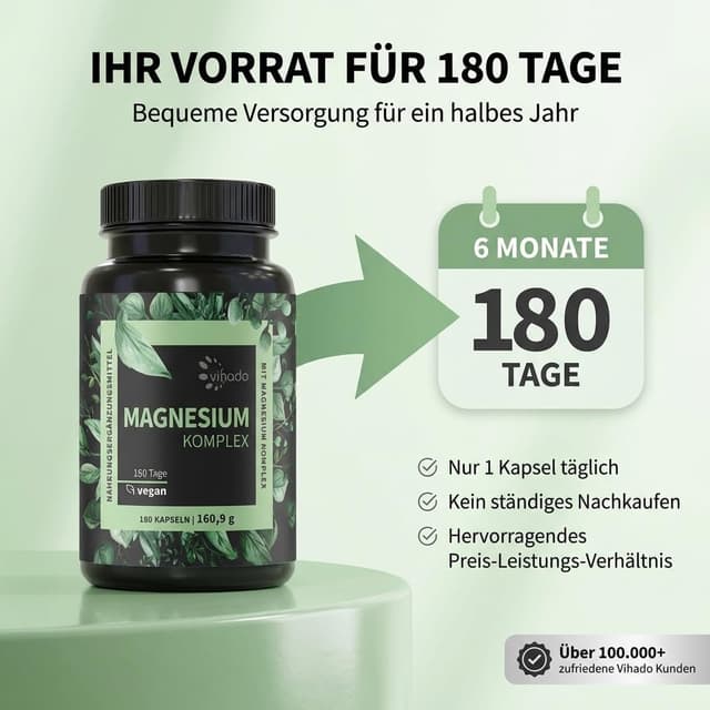 Thumbnail 5 de Vihado Magnesium Komplex 200 mg pro Kapsel