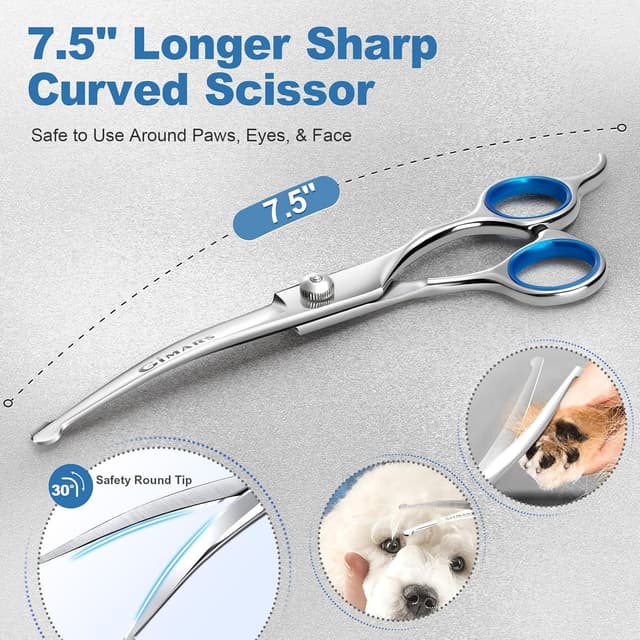 Detalle 2 de Gimars 4CR Profi 6‑in‑1 Hundeschere Set ✂