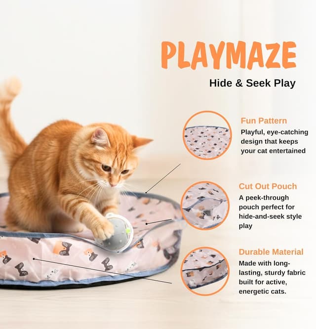 Detalle de Hubspace Interactive Cat Toys 2-in-1 play mat