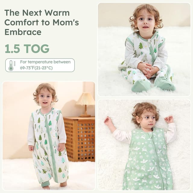 Thumbnail 6 de Unnivoll Baby Schlafsack mit Füßen 1,5 Tog 80 cm