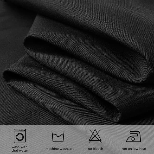 Detalle 1 de 8 Pack Black 120-Inch Round Tablecloths (Wrinkle-Resistant Polyester)