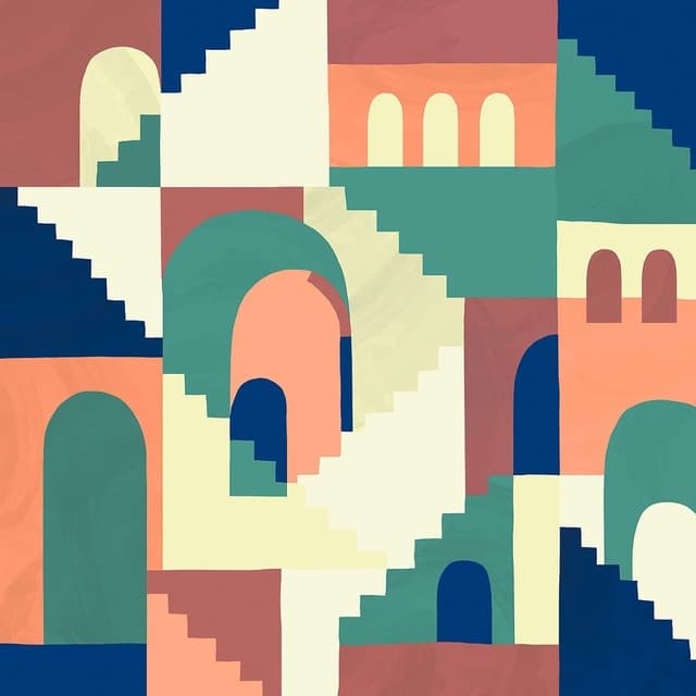 Imagen de Coordonne Fotomural TNT geométrico arcos 🖼️ en OfertitasTOP