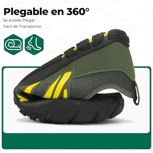 Thumbnail 6 de SAGUARO zapatillas barefoot para hombre en verde militar (talla 43 EU): escarpines de secado rápido y suela antideslizante