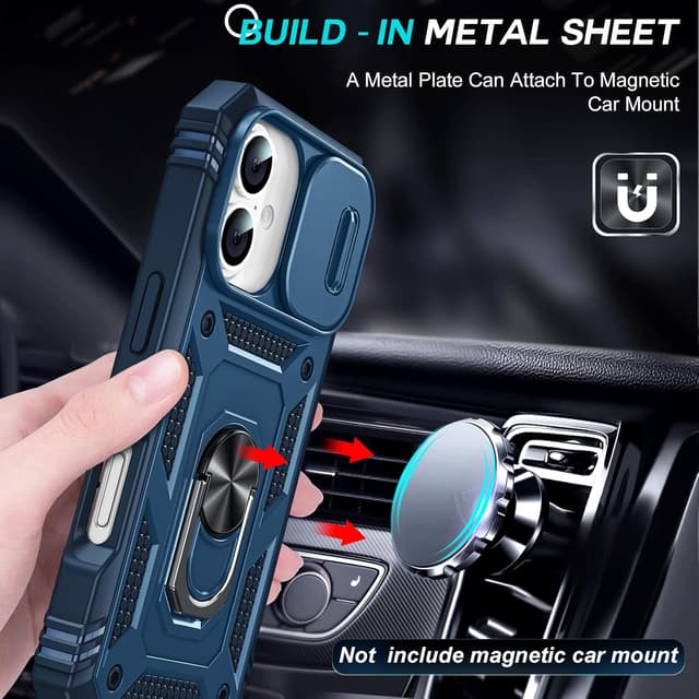 Detalle de iPhone 16 shockproof case, 2-pack glass