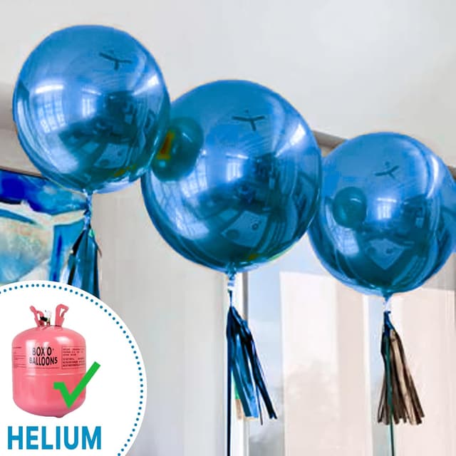 Thumbnail 3 de PartyWoo 36" Metallic Blue Balloons