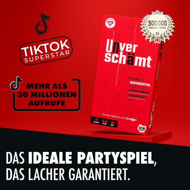 Detalle 2 de Dreister UNVERSCHÄMT Kartenspiel 480 Karten 🎲