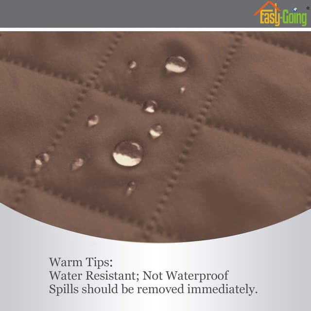 Thumbnail 3 de Easy-Going Reversible Chair Slipcover, Brown 🛋