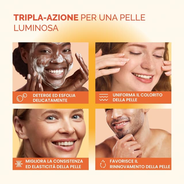Detalle 2 de PLANTIFIQUE Turmeric & Kojic Acid Soap sapone esfoliante viso e corpo (4 pezzi) per un tono più uniforme