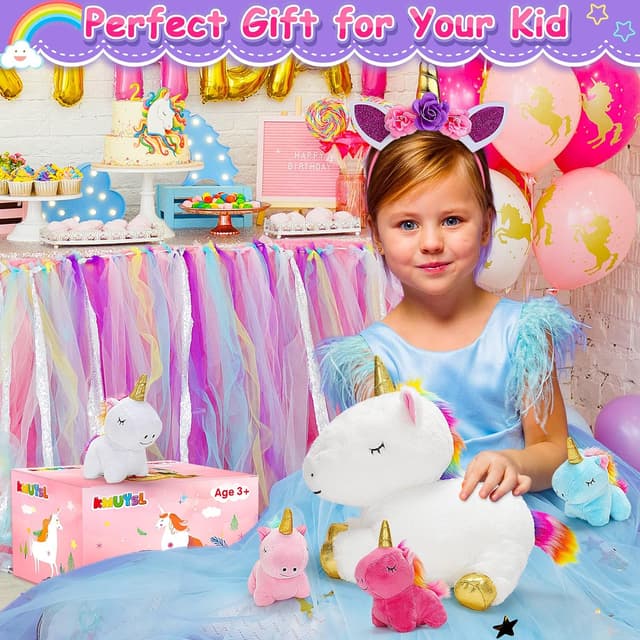 Thumbnail 6 de KMUYSL Unicorn Mommy Plush Set 4 Baby Unicorns