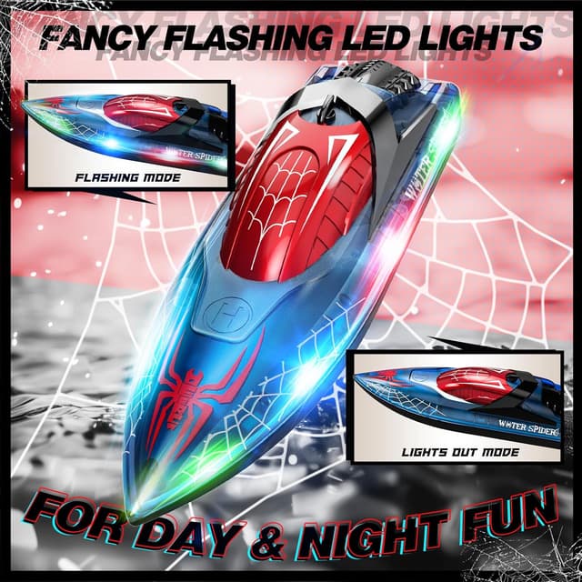 Thumbnail 4 de DEERC RC Spider Boat 80 Min Runtime