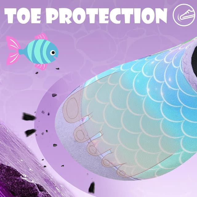 Detalle de WateLves Badeschuhe für Kinder (Gr. 14–31) – Wasserschuhe ohne Schnürsenkel für Strand & Pool