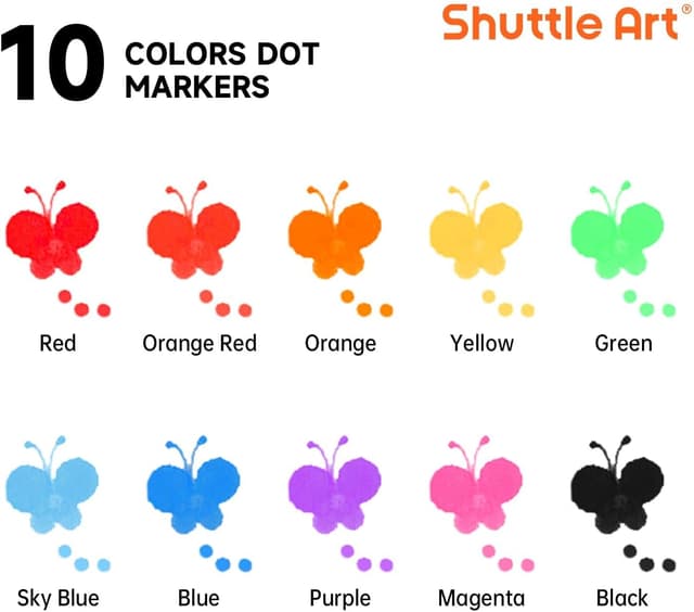 Thumbnail 1 de Shuttle Art Dot Markers 10 Colors