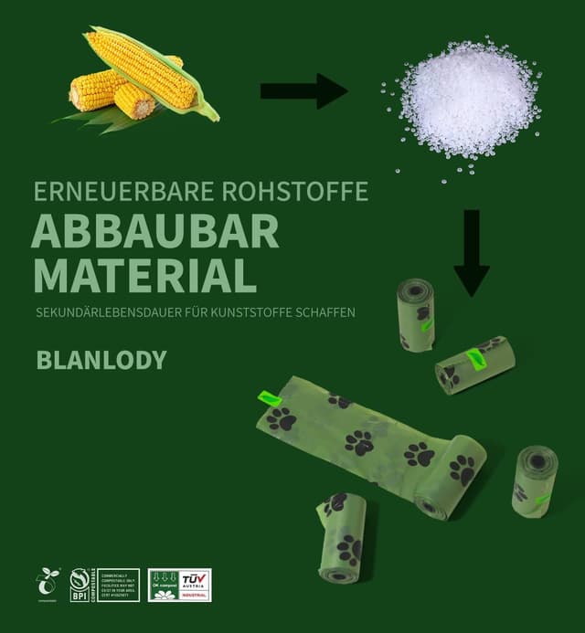 Detalle 2 de Blanlody 450 Tüten biologisch abbaubar