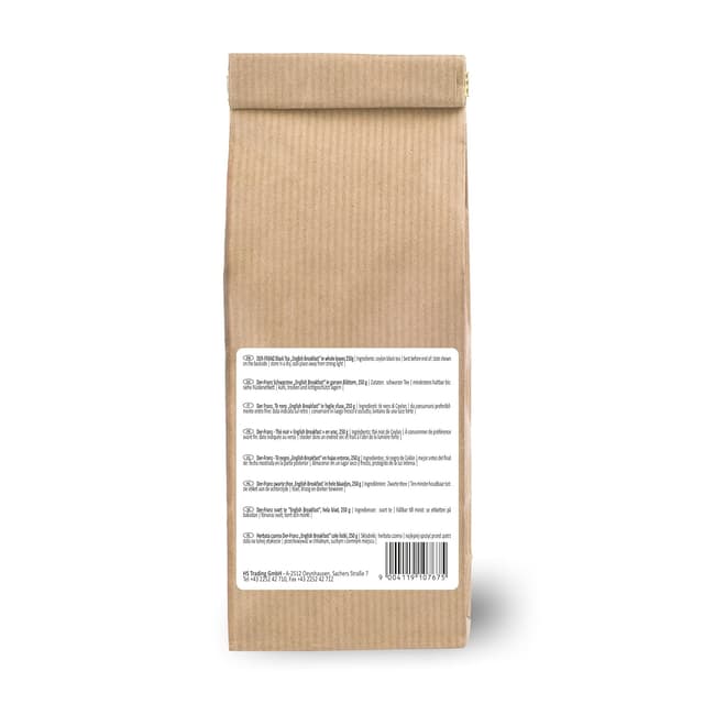 Detalle 2 de Der-Franz Schwarztee „Englisch Breakfast“ in ganzen Blättern, 250 g – klassischer Ceylon-Tee