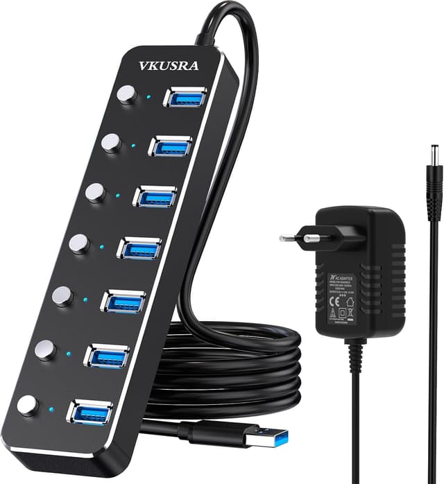Detalle de VKUSRA USB Hub 3.0 7 Ports