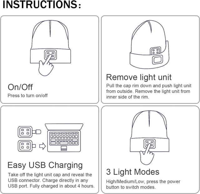 Thumbnail 4 de YunTuo LED Beanie 120 Lumens