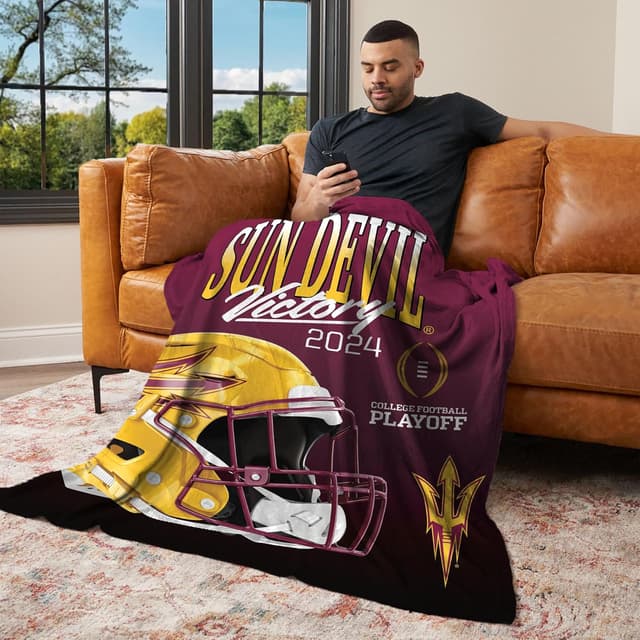 Detalle de Northwest NCAA Arizona State Sun Devils 2024 Playoffs Silk Touch Throw Blanket (50" x 60")