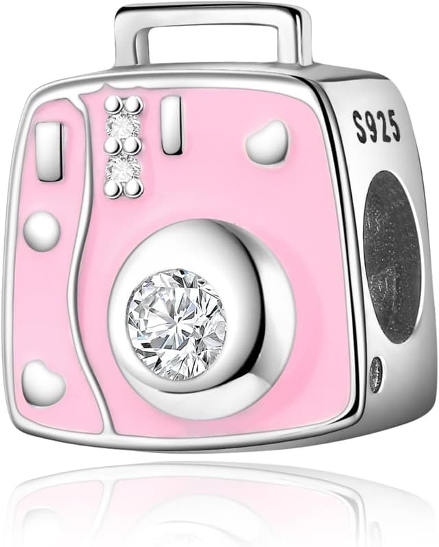 Detalle de FLUFLO Charm Anhänger für Damen aus 925 Sterling Silber mit Zirkonia (für Armband & Halskette, C03)