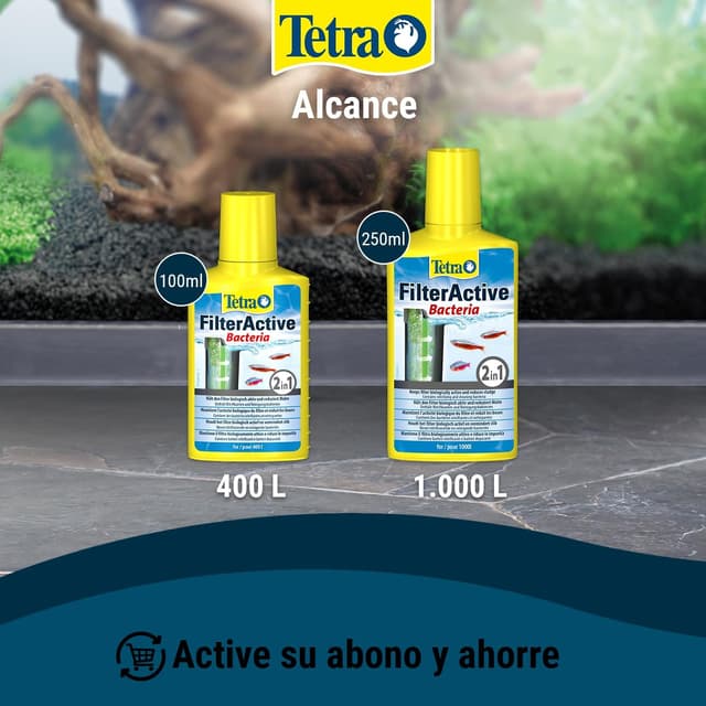 Detalle 2 de Tetra FilterActive 250 ml para filtros de acuario 🐟