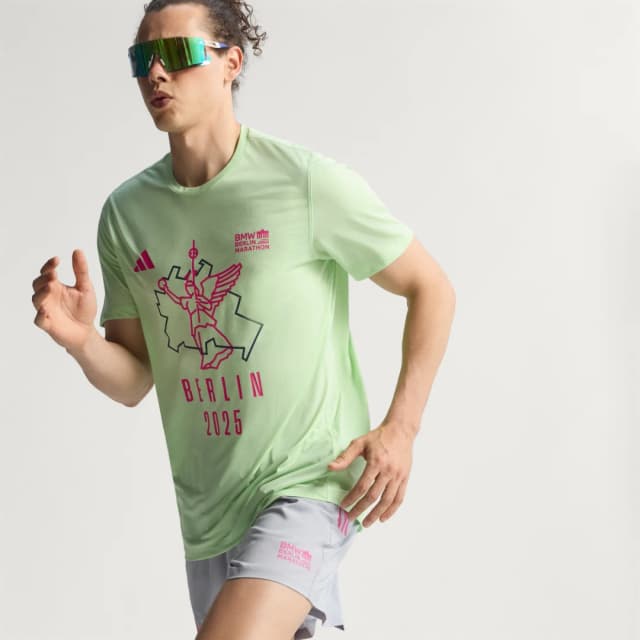 Detalle de Adidas Camiseta BMW Berlin-Marathon 2025 Verde