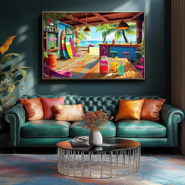 Detalle 2 de Beach Paradise 1000-Piece Jigsaw Puzzle 27"×20" 🧩