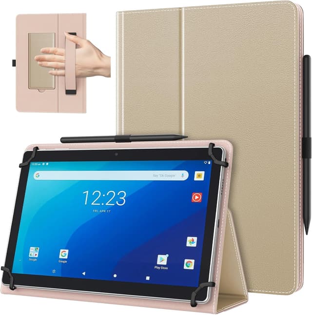 Detalle de TiMOVO Universal Case for 10.1 Inch Android Tablet with Pen Loop (Champagne Gold)
