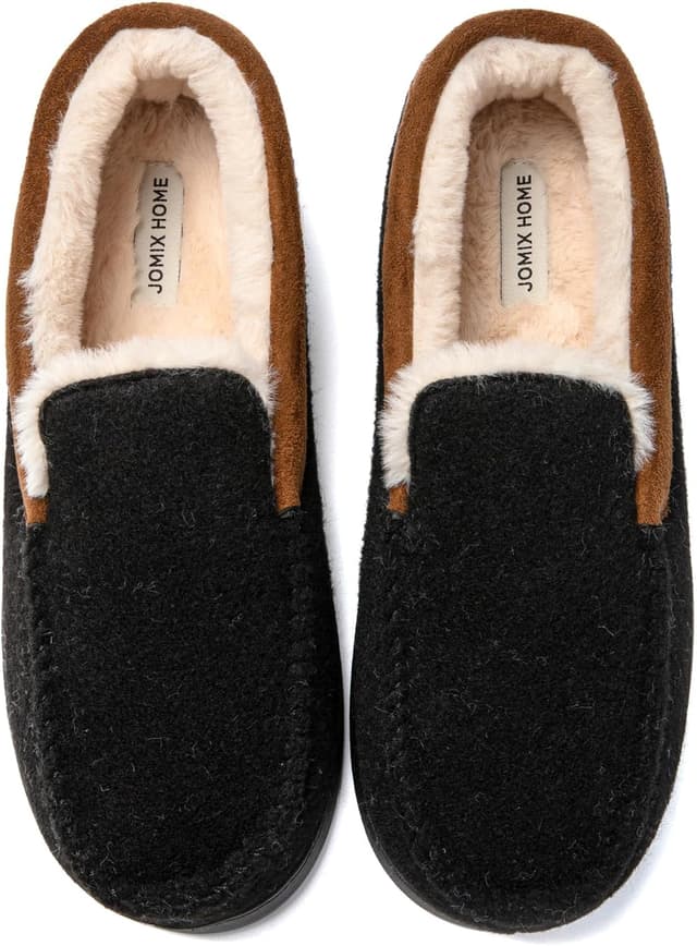 Detalle 2 de JOMIX Charentaises homme d’hiver – chaussons de maison doux et chauds