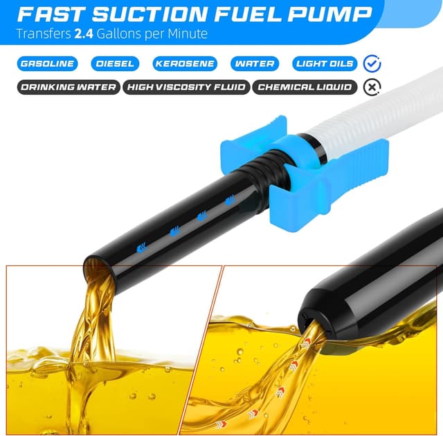 Thumbnail 1 de Portable Transfer Pump 2.4 GPM Electric Siphon Pump ⛽