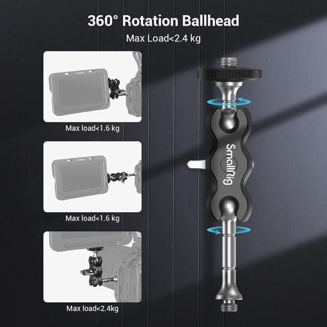 Detalle de SmallRig Mini Magic Arm 3238 à double rotule universelle (3238) pour moniteur, micro et LED