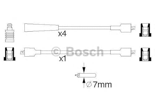 Detalle de Bosch 0 986 356 762 Kit cavi candele: trasmissione di alta tensione affidabile