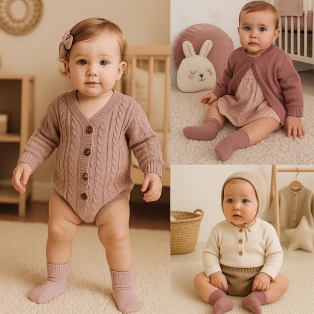 Detalle 2 de bistyle Baumwolle 6 Paar Baby-Socken ohne störende Nähte – für Neugeborene bis 3 Jahre, Größen 0–3 Monate bis 2–3 Jahre