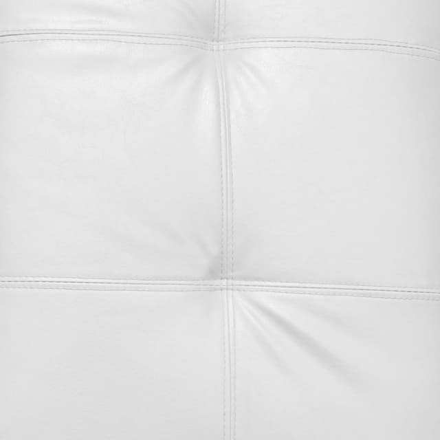 Detalle 2 de Pouf contenitore in finta pelle bianco 45 cm