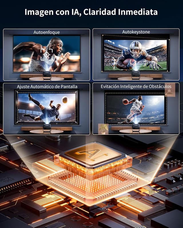 Thumbnail 4 de Proyector 4K Proyector Portátil 1080P FHD HDR10 📽