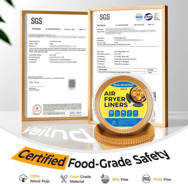 Thumbnail 3 de Air Fryer Liners for Ninja (205 PCS) — 8-Inch Round Disposable Parchment Liners, Oil-Proof & Non-Stick