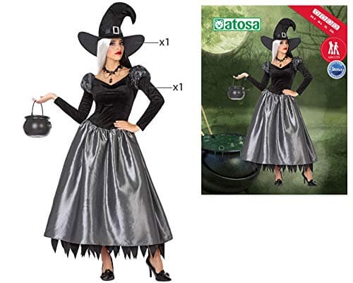 Detalle de Atosa disfraz bruja plateada mujer adulto XL