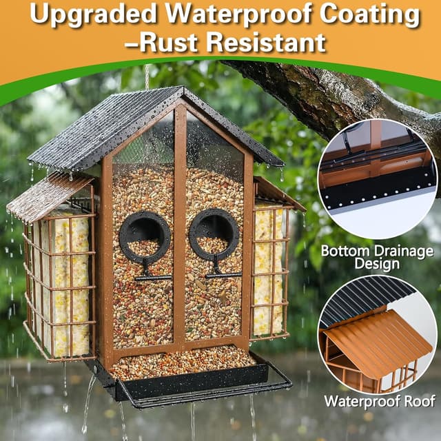 Detalle de SIOTMERA Bird Feeders Hanging 4LB