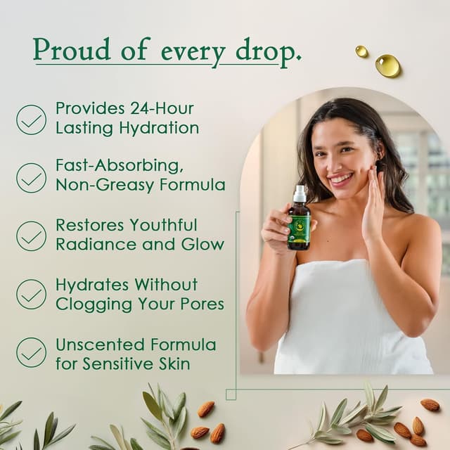 Detalle 2 de Ancient Greek Remedy Face Oil for Dry Skin (Organic, Unscented) — Jojoba, Rosehip, Almond & Vitamin E, 4 oz