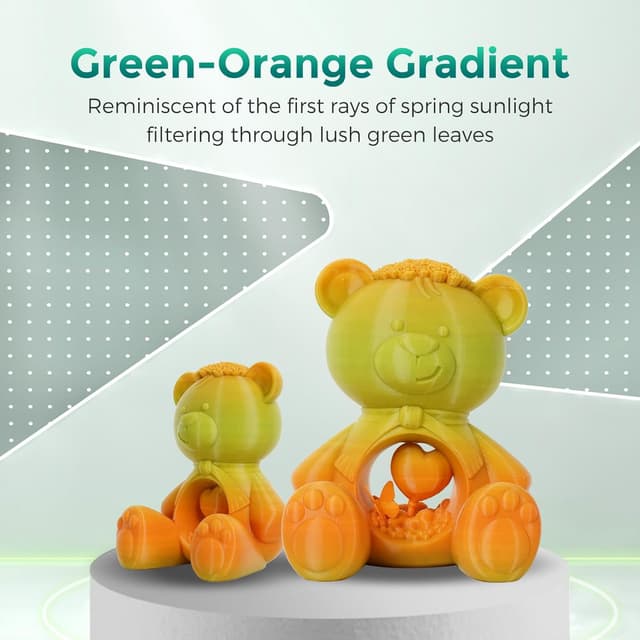 Thumbnail 2 de FLASHFORGE Filament PLA 1,75 mm 1 kg — Vert & Orange 🎨