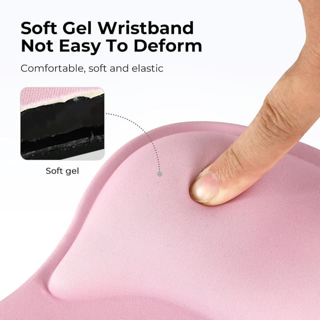 Detalle de EooCoo gel mouse mat 26 cm wrist rest