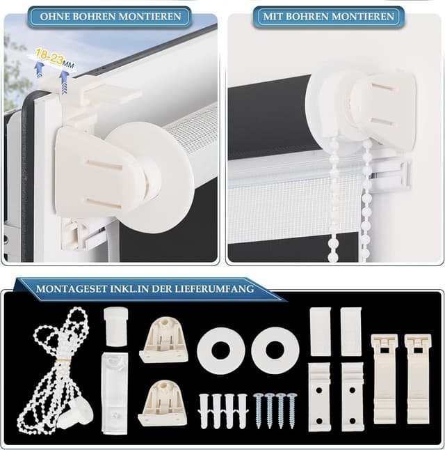 Thumbnail 6 de Doppelrollo Klemmfix ohne Bohren B35xH150