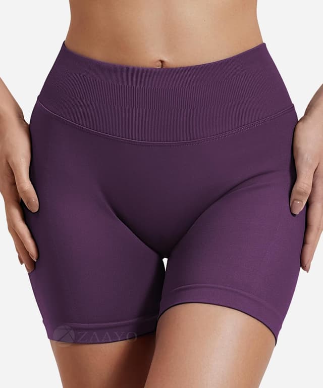 Detalle de ZAAYO Damen Sport-Shorts mit Hidden Scrunch & Tummy Control – Workout Short (4,5")