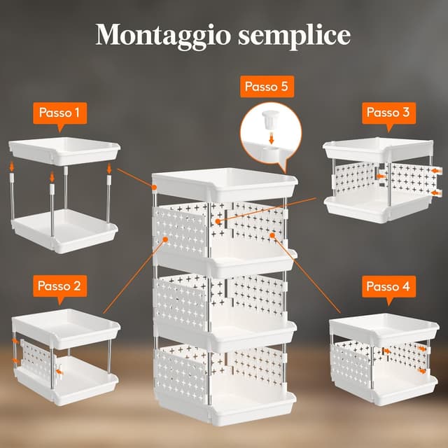 Thumbnail 4 de Lifewit Cassetti Impilabili 35 x 30 x 72 cm